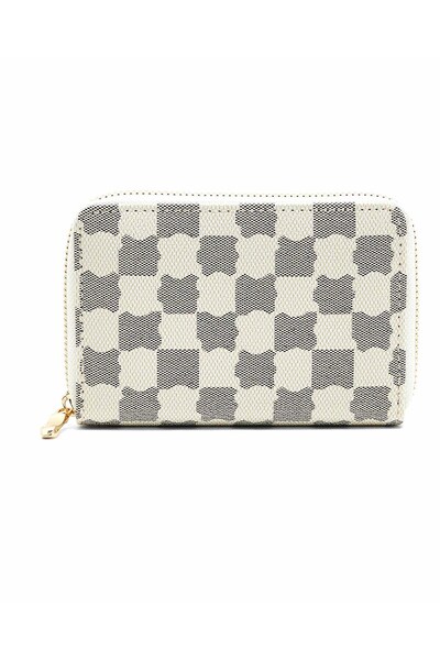 R&B Patterned Zip-Around Wallet