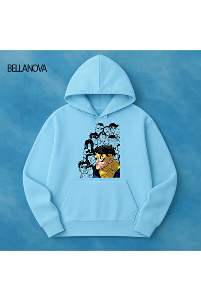 bellanova Κορυφαίας ποιότητας Unisex Φούτερ με κουκούλα και 3 κλωστές