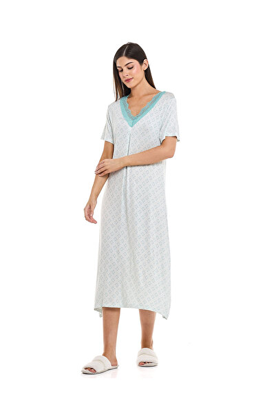 R&B Printed V-Neck Nightdress