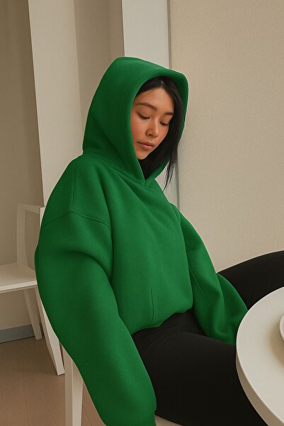 E-ROMA Sweatshirt unisex cu culoare solidă