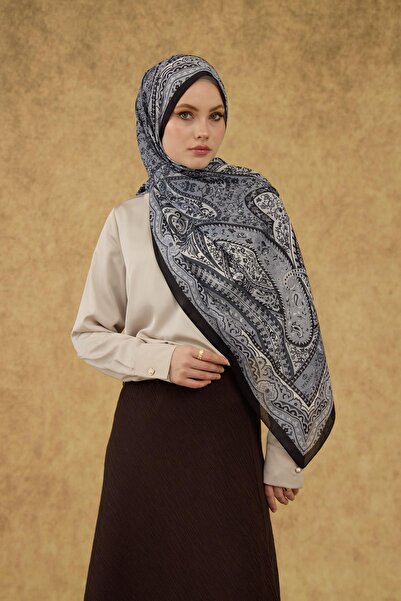 İpekhan Soft Shawl Black White 3053-14