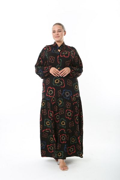 XL Modam Women's Lycra Viscose Plus Size Buttoned Dress