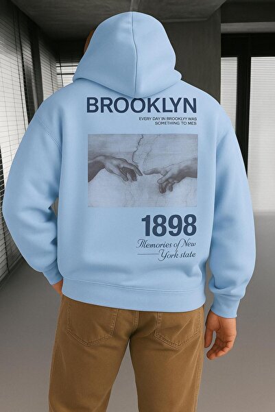 DM DOLCE MORE Sweatshirt cu imprimeu BROOKLYN din bumbac pieptănat cu 3 fire