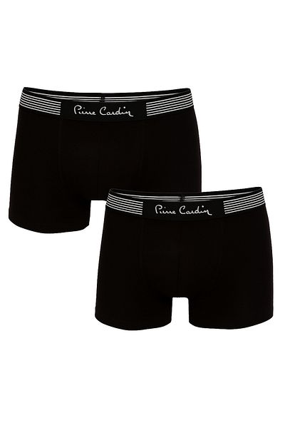 Pierre Cardin Men's Black Classic Cotton 2-Piece Boxer Boxed