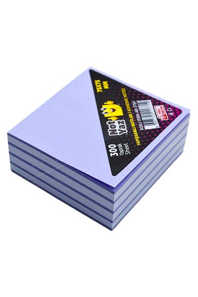 NotYaz 75x75 Yapışkanlı Küp Not 300 Yaprak Lila-Beyaz (AD-7714)