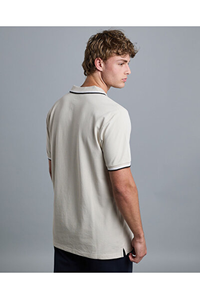 R&B Contrast Tipping Polo T-Shirt with Short Sleeves