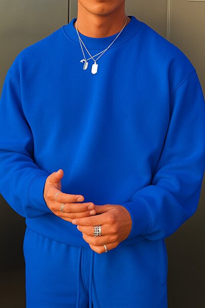 DM DOLCE MORE سترة رياضية رجالية مطبوعة من القطن الممشط بثلاثة خيوط