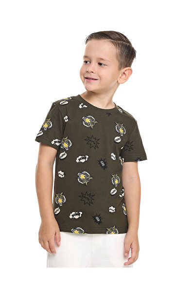 R&B Printed T-Shirt with Crew Neck and Short Sleeves