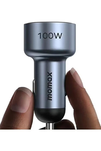 Momax Move 100W Triple Port Car Charger Support PD 100W-(UC17)- Equipped With Three Ports