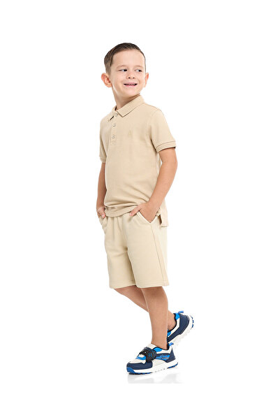 R&B Textured Shorts with Drawstring Waist