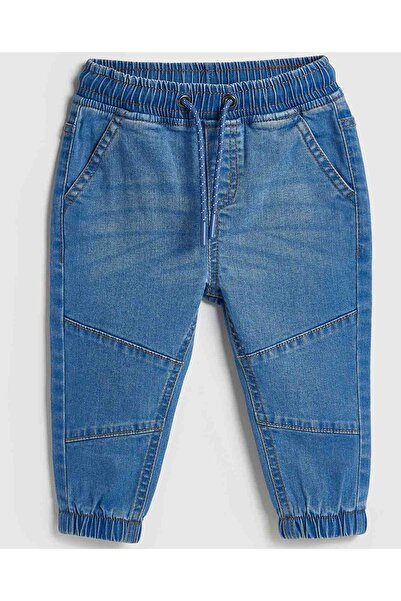 R&B Faded Jogger Jeans with Drawstring Waist