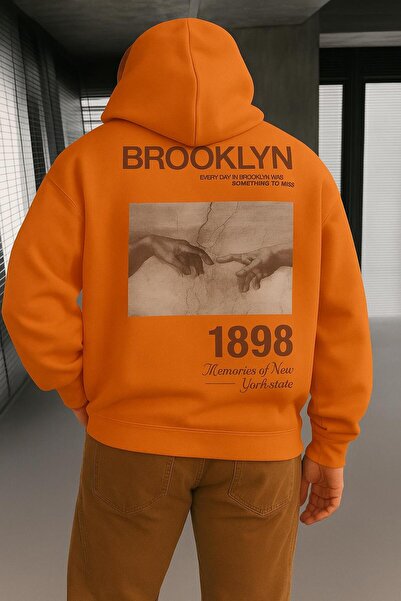 DM DOLCE MORE سترة رياضية مطبوعة من قماش بروكلين الممشط بثلاث خيوط