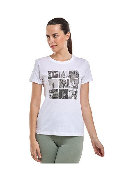 R&B Graphic Print T-Shirt with Crew Neck and Short Sleeves