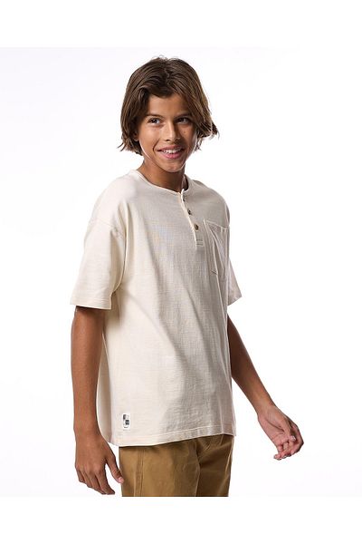 R&B Textured T-Shirt with Crew Neck and Short Sleeves