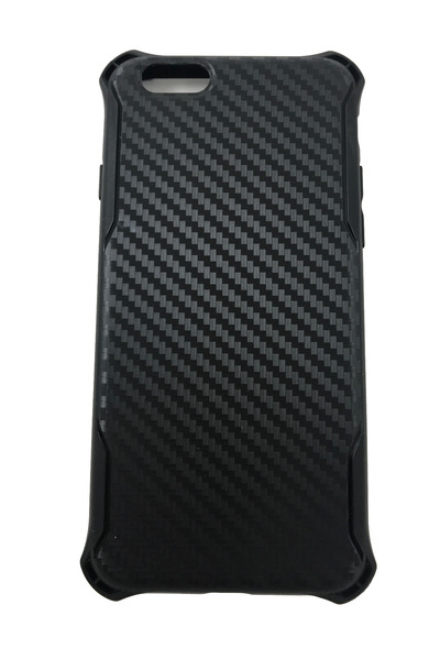 OEM Carcase compatibile cu iPhone 6 Plus, Carcasă din policarbonat, Imprimeu carbon cu protecție, Negru