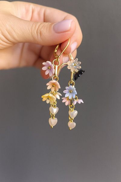 OEM 24K Gold Earrings with Floral Design