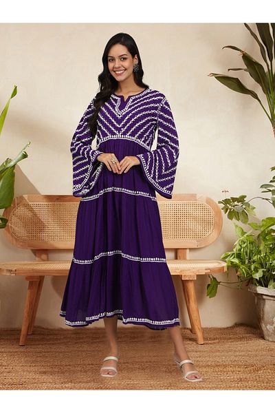alaya Hand Embroidered Chikankari Modal Jalabiya-AL4015