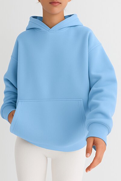 DM DOLCE MORE سترة رياضية بلون واحد مصنوعة من القطن الممشط بثلاث خيوط للجنسين