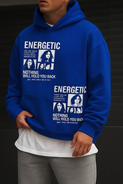 DM DOLCE MORE Sweatshirt cu imprimeu energetic din bumbac pieptănat cu 3 fire