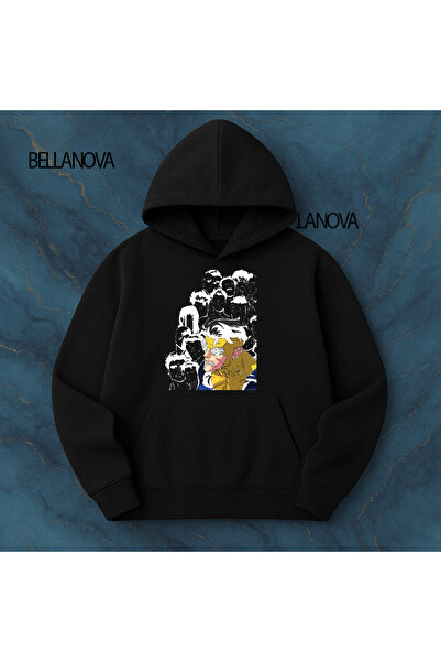 bellanova Κορυφαίας ποιότητας Unisex Φούτερ με κουκούλα και 3 κλωστές