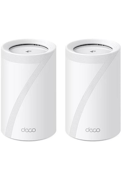 TP-LINK Sistem Wi-Fi Mesh Deco BE65(2-pack), BE9300, Tri-Band, Wi-Fi 7, 4 porturi 2.5 Gbps, MLO, Hom