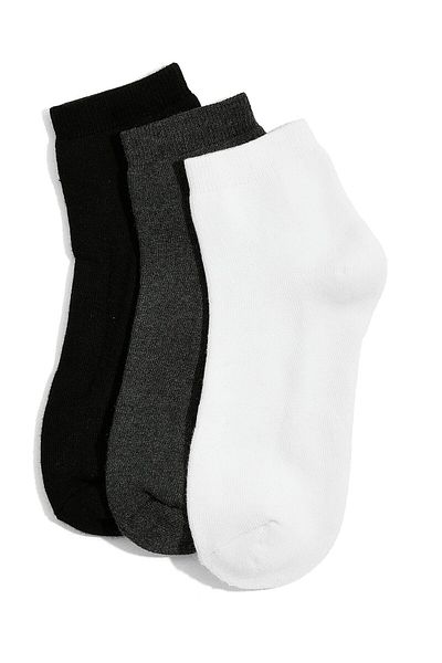 R&B Pack of 3 Solid Ankle Socks