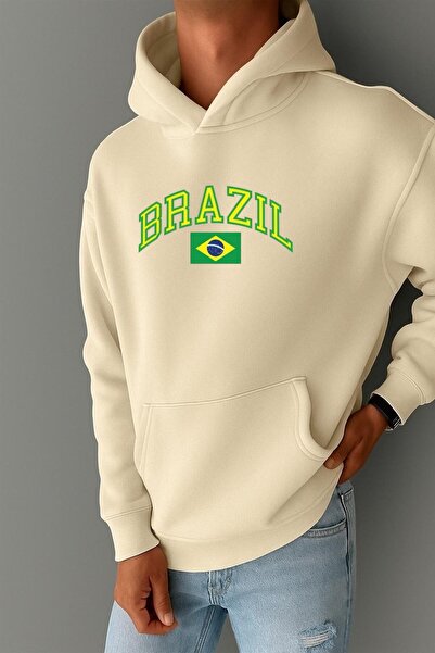 DM DOLCE MORE سترة رياضية برازيلية مطبوعة من القطن الممشط بثلاث خيوط