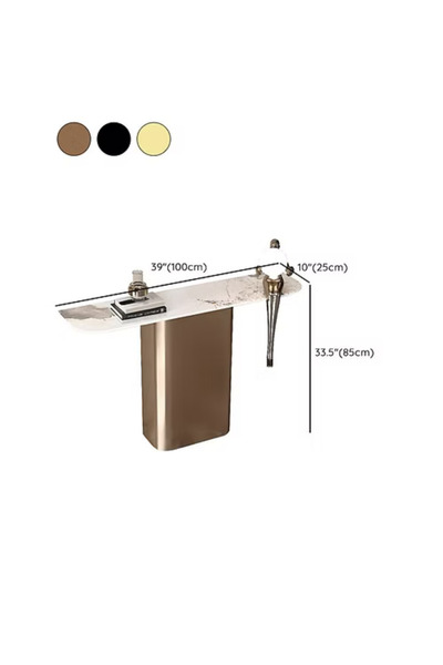 Elinoxa 720-0352 Modern Sade Metal Tasarım Dresuar Hol Konsol 120x25x85