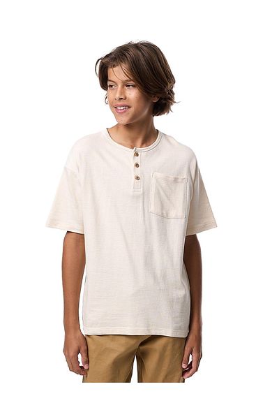 R&B Textured T-Shirt with Crew Neck and Short Sleeves