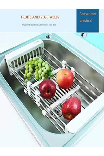 Cyber Stainless Steel Kitchen Drain Shelf Rack Fruit Vegetable Wash Stand