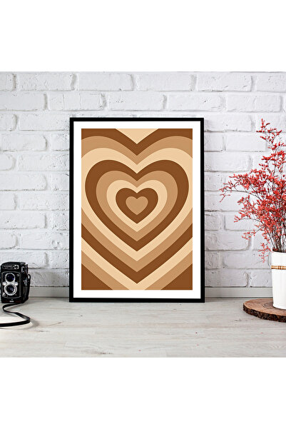 woodsia Tablou cu poster din lemn MDF cu aspect de cadru dintr-o bucată LVMD ...