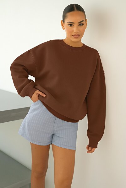 E-ROMA Sweatshirt unisex cu culoare solidă