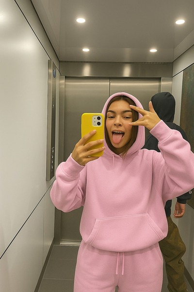BENROMA SWEATSHIRT DE CULOARE SOLIDĂ UNISEX
