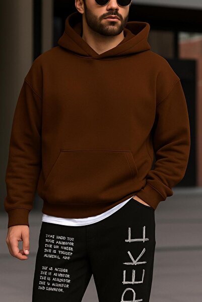 DM DOLCE MORE سترة رياضية بلون واحد مصنوعة من القطن الممشط بثلاث خيوط للجنسين