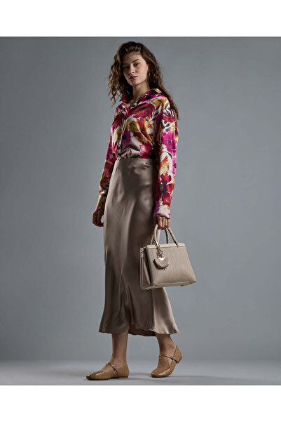 R&B تنورة ميدي سادة مع سحاب للإغلاق