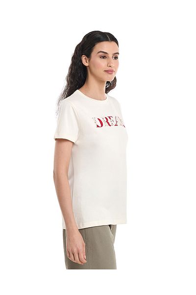 R&B Embellished T-Shirt with Crew Neck and Short Sleeves