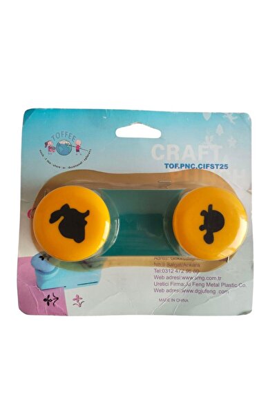 DODOMAR Çift taraflı şekilli delgeç, şekilli punç 2,5cm kaplumbağa-tavşan