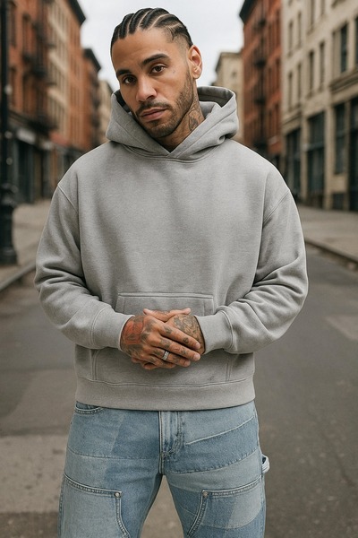 E-ROMA Sweatshirt unisex cu culoare solidă