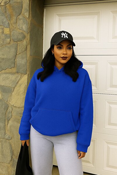 E-ROMA Sweatshirt unisex cu culoare solidă