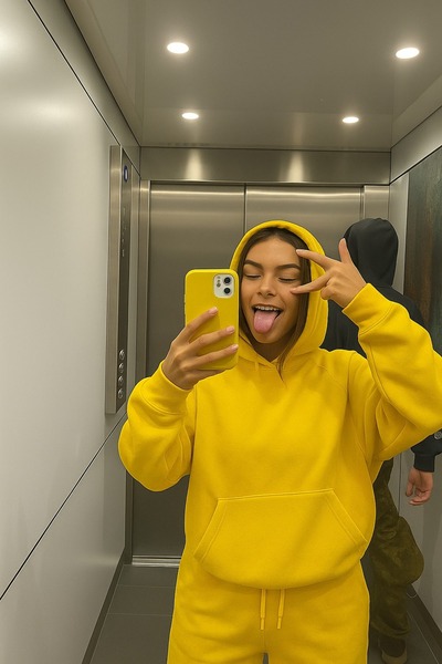 BENROMA SWEATSHIRT DE CULOARE SOLIDĂ UNISEX