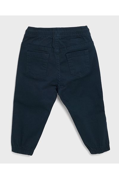 R&B Solid Jogger Pants with Drawstring Waist