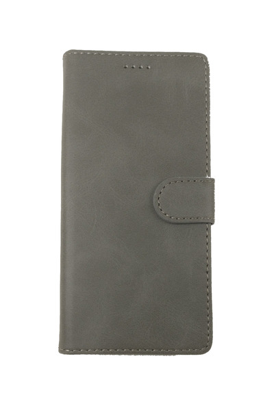 OEM Husă compatibilă cu Samsung Note 10, tip husă din imitație de piele, gri