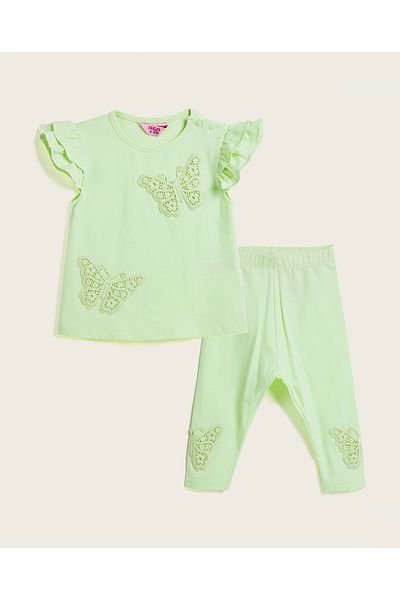 R&B Appliqued Top and Leggings Set