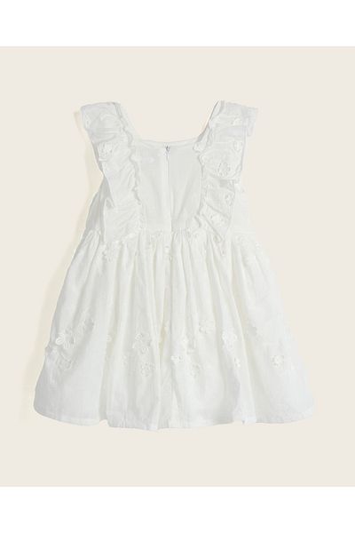 R&B Appliqued Sleeveless Fit and Flare Dress