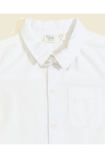 R&B Bow Detail Shirt and Striped Shorts Set