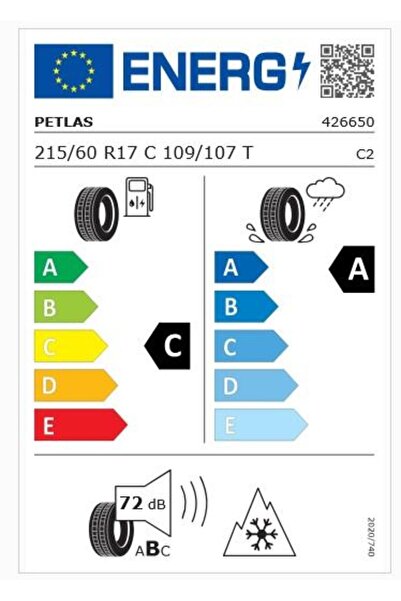 Petlas 215/60R17 C TL 109/107 T 8PR VANMASTER A/S +