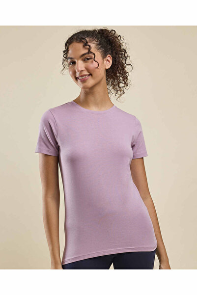 R&B تي شيرت سادة برقبة دائرية وأكمام قصيرة