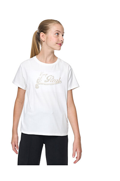 R&B تي شيرت مطرز برقبة دائرية وأكمام قصيرة