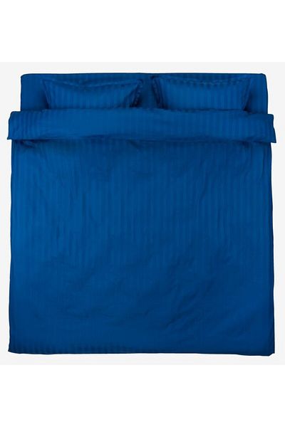 OEM NELL satin bed linen + sheet 200x220 blue