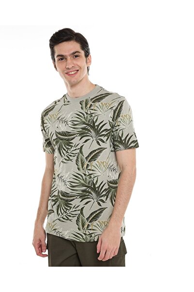 R&B تي شيرت مطبوع برقبة دائرية وأكمام قصيرة